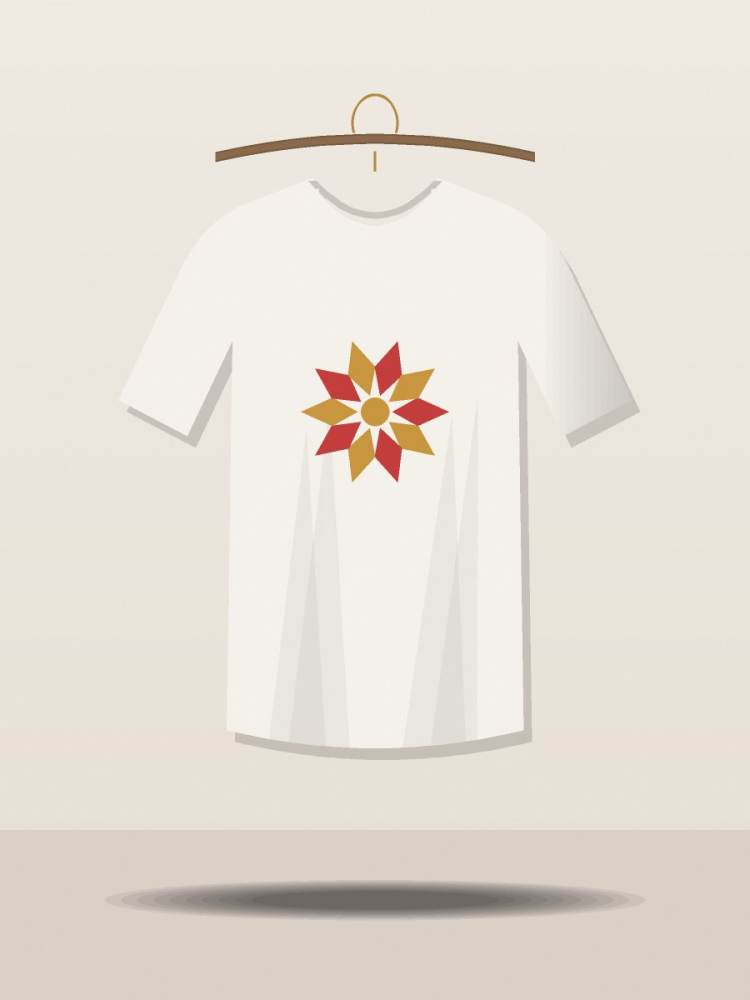 Boishakh Print Tee — White