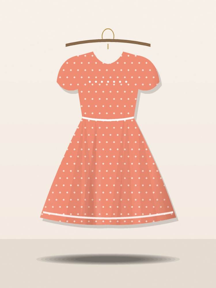 Twirl Cotton Frock — Coral
